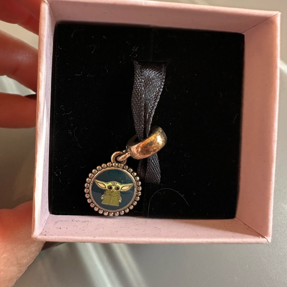 Pandora NEW Green and Gold Baby Yoda Charm